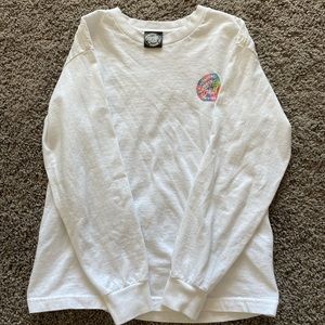 white santa cruz long sleeve t shirt